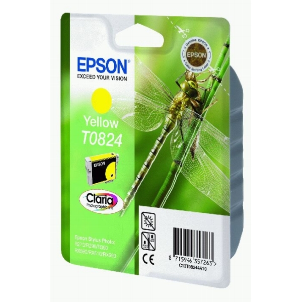 ראש דיו תואם צהוב EPSON T0824