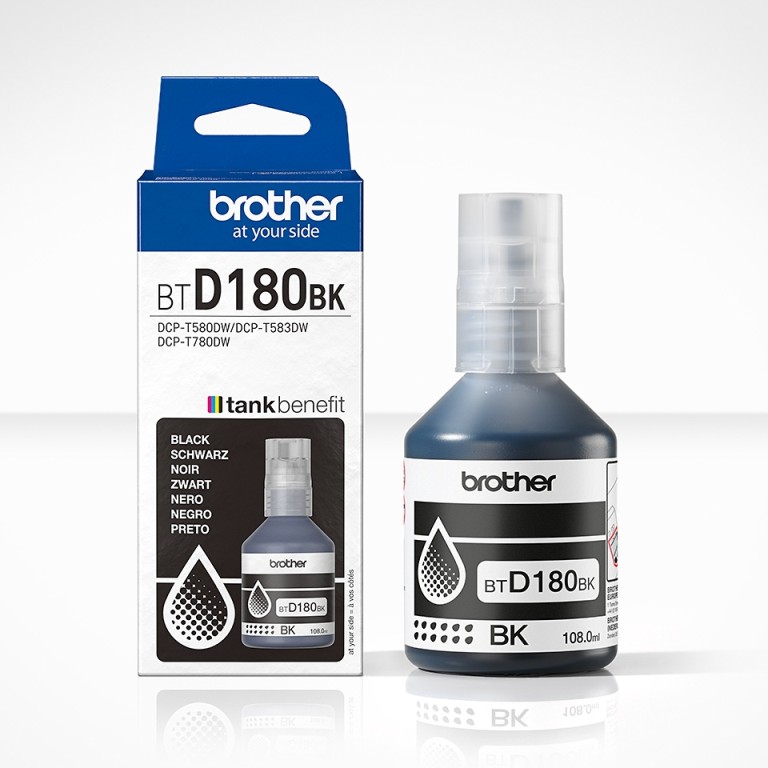 בקבוקון דיו שחור מקורי 7500 דף Brother BDT180BK